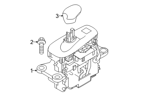 2021 INFINITI QX50 Center Console Transmission Control Device Assembly Diagram for 34901-5NA0A