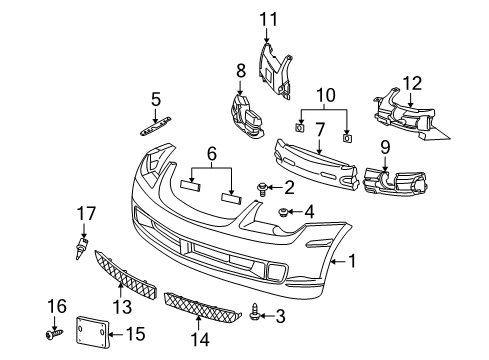 2005 Chrysler Crossfire Front Bumper Sensor-Ambient Temperature Diagram for 68085242AA