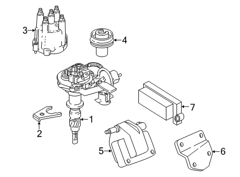 1997 Jeep Wrangler Ignition System Powertrain Control Module Diagram for 56041305AD