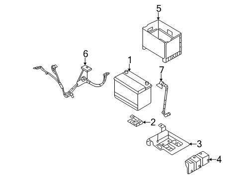 2006 Kia Optima Battery Battery Cable Assembly Diagram for 372503C030