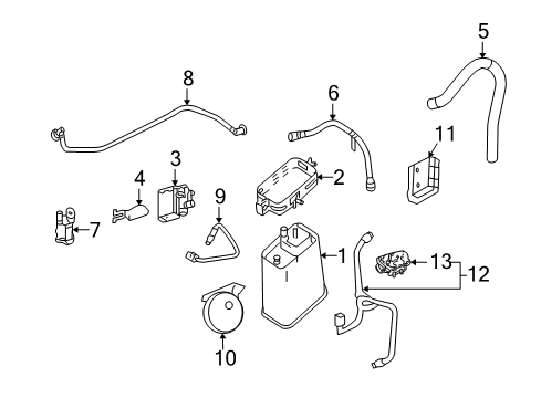 2011 Chevrolet Corvette Powertrain Control Purge Control Valve Diagram for 12639188