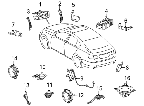 2010 Lexus GS450h Sound System CONDENSER Diagram for 90980-04066