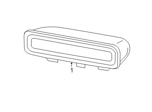 2020 Jeep Wrangler High Mount Lamps Lamp-Center High Mounted Stop Diagram for 68281930AA