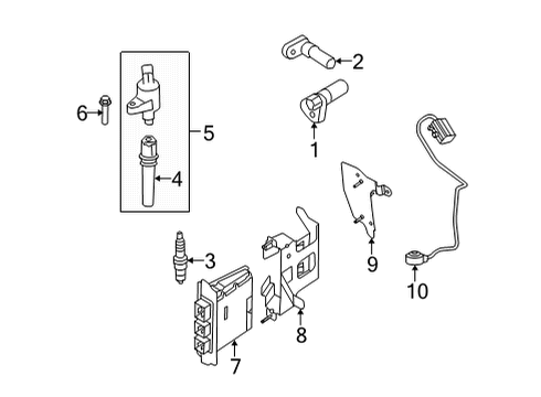 2015 Ford E-350 Super Duty Powertrain Control Spark Plug Diagram for AGSF-22F1-X
