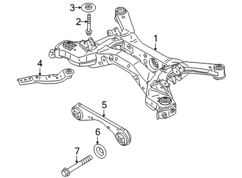2022 Mitsubishi Outlander Suspension Mounting - Rear Bolt Diagram for 55080-3JA0A