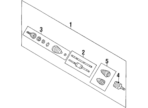 1991 Cadillac Fleetwood Axle Shaft - Front Front Wheel Drive Shaft Kit Diagram for 26078534