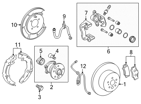 2015 Toyota Camry Parking Brake Rear Cable Diagram for 46430-06172