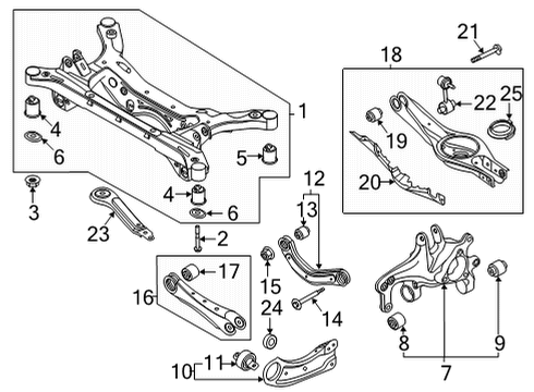 2021 Kia K5 Rear Suspension, Lower Control Arm, Upper Control Arm, Stabilizer Bar, Suspension Components Bush-Rr Trailing Arm Diagram for 55278L0100
