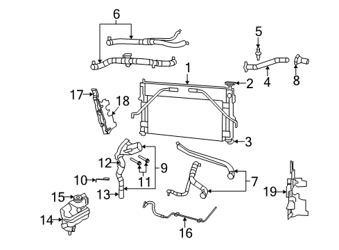 2008 Dodge Avenger Radiator & Components Hose-COOLANT Bottle Supply Diagram for 5058320AD