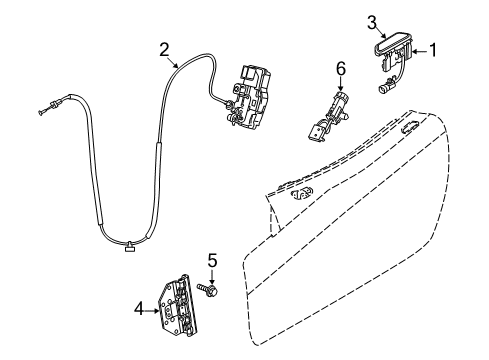2017 Dodge Viper Lock & Hardware Cover-Handle Diagram for 1WE06BWAAB