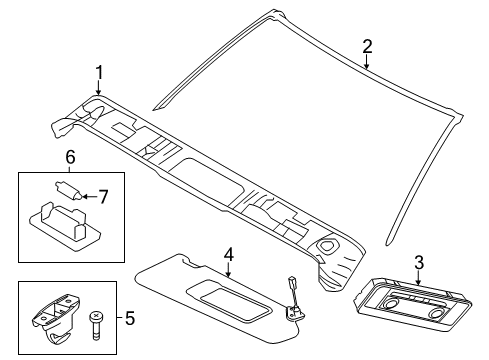 2012 BMW 128i Convertible Top Sealing Windscreen Panel Diagram for 51767164997