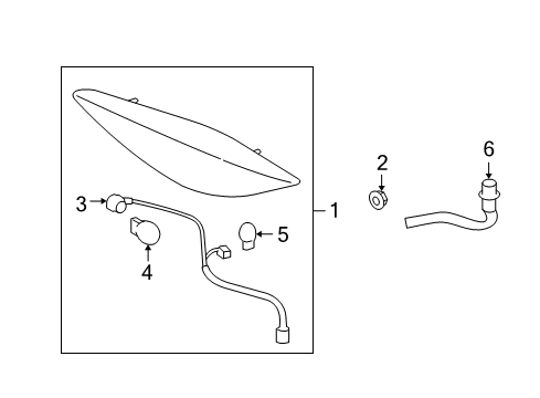 2006 Pontiac G6 Tail Lamps Tail Lamp Assembly Diagram for 15833280