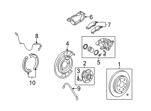 2017 Chevrolet Traverse Parking Brake Rear Cable Diagram for 25878572