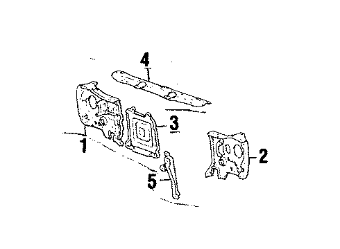 1984 Toyota Starlet Radiator & Components Expansion Tank Diagram for 16461-13230