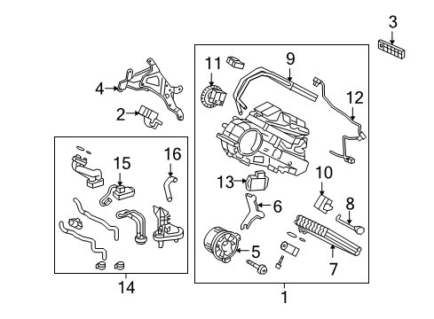 2013 Lexus GX460 Auxiliary Heater & A/C Unit Sub-Assembly, RADIA Diagram for 87107-60420