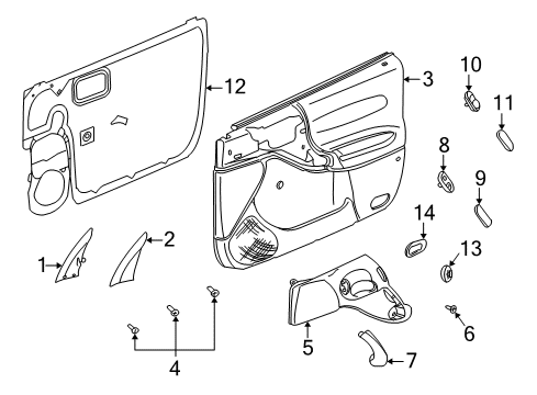 2002 Saturn LW300 Mirrors Switch Asm Door Lock *Medium Duty Dark Oak Diagram for 22688684