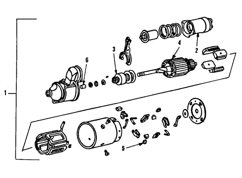 1993 Oldsmobile 88 Starter Starter, (Remanufacture) Diagram for 10465018