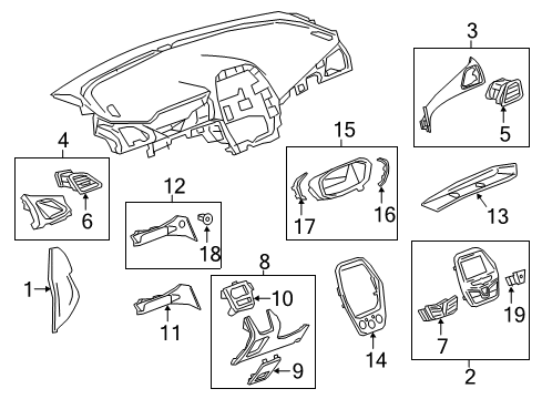 2016 Chevrolet Spark Ignition Lock Bolster Diagram for 42542707