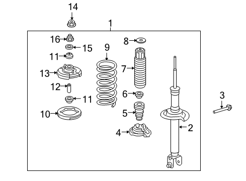 2012 Honda Crosstour Struts & Components - Rear Spring, Rear Diagram for 52441-TP7-A02
