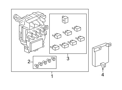 2006 Honda Ridgeline Fuel Supply Box Assembly, Fuse Diagram for 38200-SJC-A01