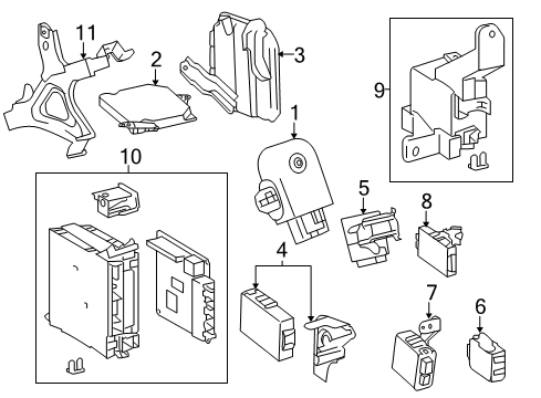 2013 Lexus LX570 Parking Aid Block, COWL Side Junction Diagram for 82733-60F51