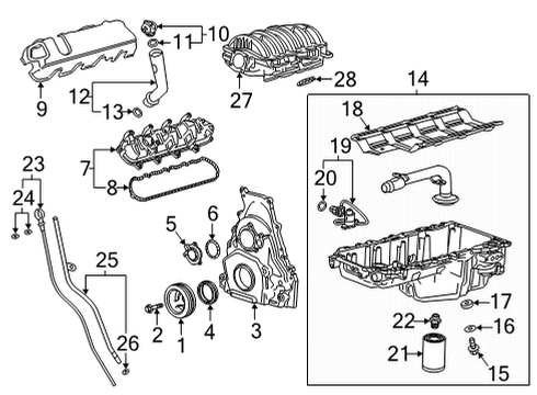 2021 Cadillac Escalade Filters Fuel/Water Separator Diagram for 55515945