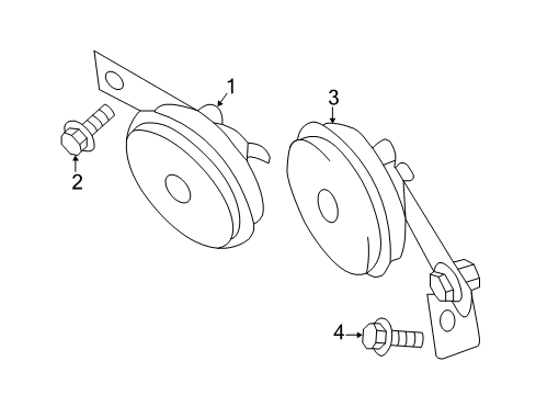 2012 Nissan Leaf Anti-Theft Components Horn Assembly - Electric Low Diagram for 25620-JN20A