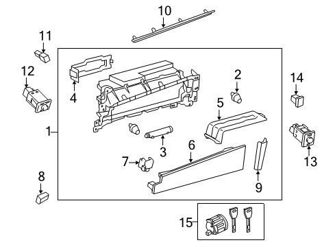 2018 Lexus ES350 Trunk Panel Sub-Assy, Instrument Diagram for 55303-06200-C0
