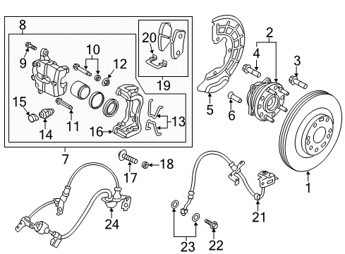 2017 Kia Cadenza Front Brakes Pad Kit-Front Disc Brake Diagram for 58101F6A20