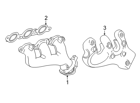 2020 Chevrolet Express 3500 Exhaust Manifold Heat Shield Diagram for 12631815