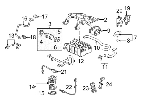 2013 Acura TL Emission Components Gasket A, EGR Pipe Diagram for 18716-R70-A01