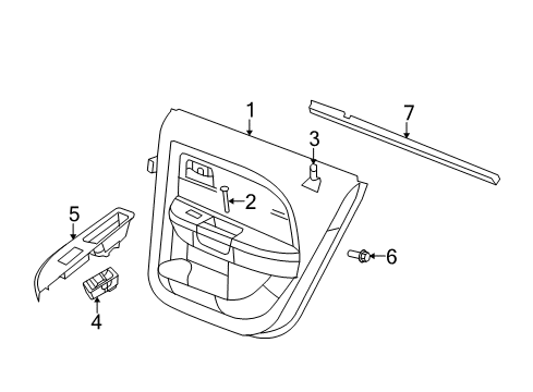 2013 Dodge Avenger Interior Trim - Rear Door WEATHERSTRIP-Rear Door Belt Inner Diagram for 5074017AF