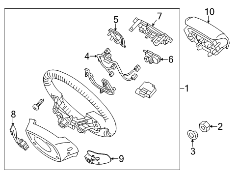 2015 Kia Rio Steering Column & Wheel, Steering Gear & Linkage Switch Assembly-Paddle Shift Diagram for 967701W000