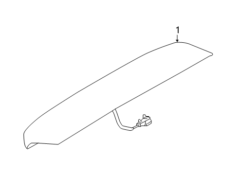 2019 Nissan Titan High Mount Lamps Stop Lamp Assembly-High Mounting Diagram for 26590-EZ00C