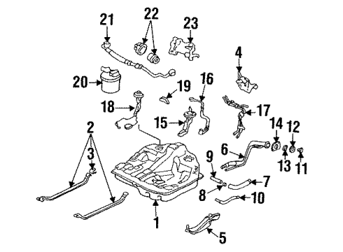 1992 Acura Vigor Filters Hose, Fuel Joint Diagram for 17707-SM4-A31