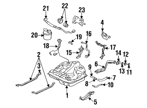 1992 Acura Vigor Filters Meter Unit, Fuel Diagram for 37800-SW5-C01