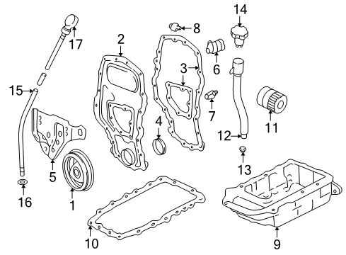 1995 Pontiac Sunfire Filters Cap Asm-Oil Filler Diagram for 24573818