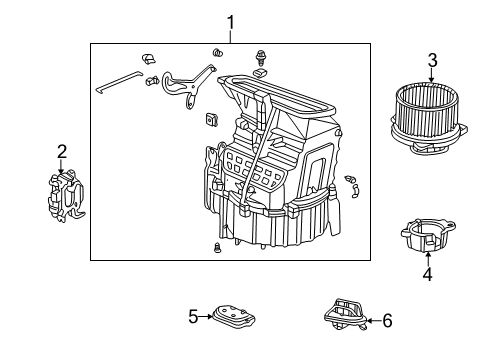 1999 Honda Accord Blower Motor & Fan Blower Sub-Assy. Diagram for 79305-S87-A41