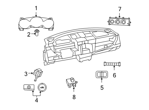 2010 Chrysler Sebring Instruments & Gauges Cluster-Instrument Panel Diagram for 5172738AE