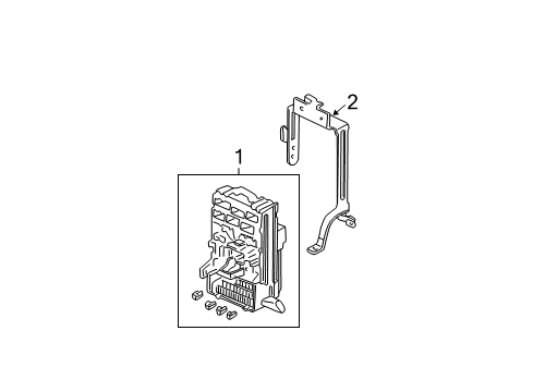 2004 Honda Civic Electrical Components Box Assembly, Fuse Diagram for 38200-S5B-A12