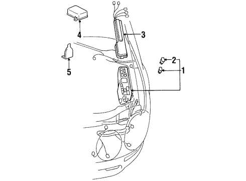 1995 Toyota Celica Fuse Box Fuse & Relay Box Diagram for 82111-2H150