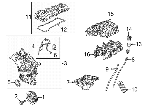 2019 Chrysler Pacifica Engine Parts, Mounts, Cylinder Head & Valves, Camshaft & Timing, Oil Pan, Oil Pump, Crankshaft & Bearings, Pistons, Rings & Bearings, Variable Valve Timing Indicator-Engine Oil Level Diagram for 68166699AC