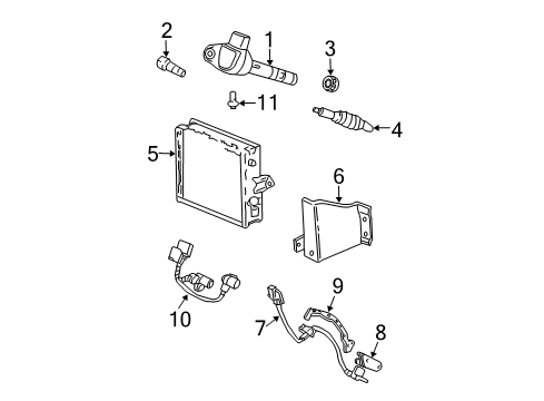 2007 Honda Pilot Ignition System Spark Plug (Izfr5K11) (Ngk) Diagram for 9807B-5517W