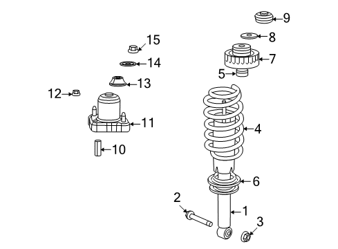 2012 Dodge Journey Struts & Components - Rear Plate-Shock Absorber Diagram for 68069956AA