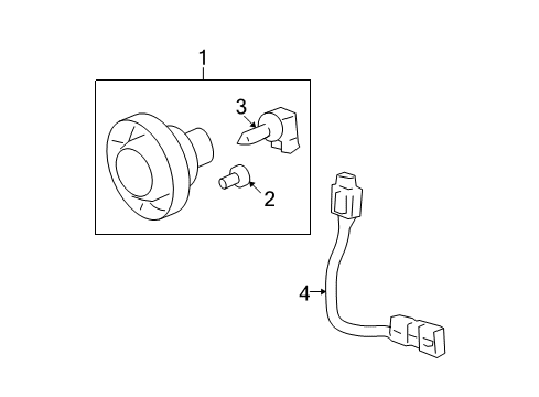 2005 Chevrolet Colorado Chassis Electrical - Fog Lamps Fog Lamp Assembly Stud Diagram for 12336097