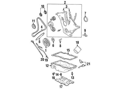 2001 Mercury Cougar Filters Oil Pan Bolt Diagram for -W701605-S437