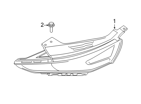 2019 Hyundai Santa Fe Daytime Running Lamps Lamp Assembly-Day Running Light, LH Diagram for 92207-S2000