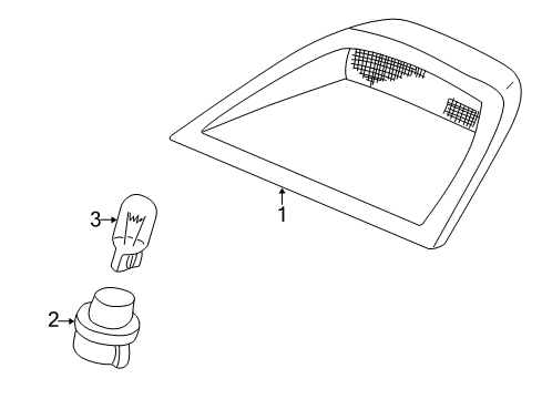 1998 Honda Civic High Mount Lamps Lamp, High Mount Stop *YR164L* (MEDIUM TAUPE) Diagram for 34275-S04-A01ZB