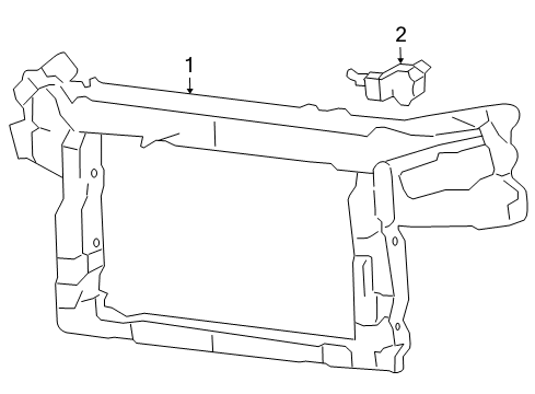 2005 Mercury Monterey Radiator Support Radiator Support Bracket Diagram for 3F2Z-6F054-AA