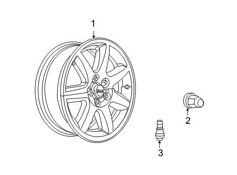 2012 Jeep Liberty Wheels Wheel-Aluminum Diagram for 1WK43RXFAA